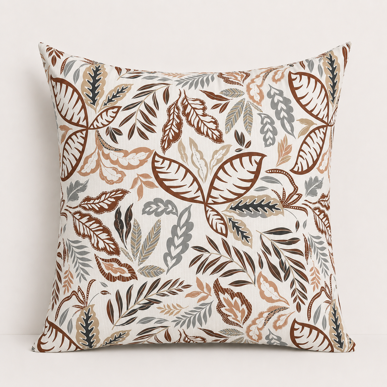Botanical Leaves – Terracotta Kırlent Kılıfı