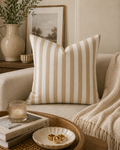 Karamel Stripe Kırlent Kılıfı