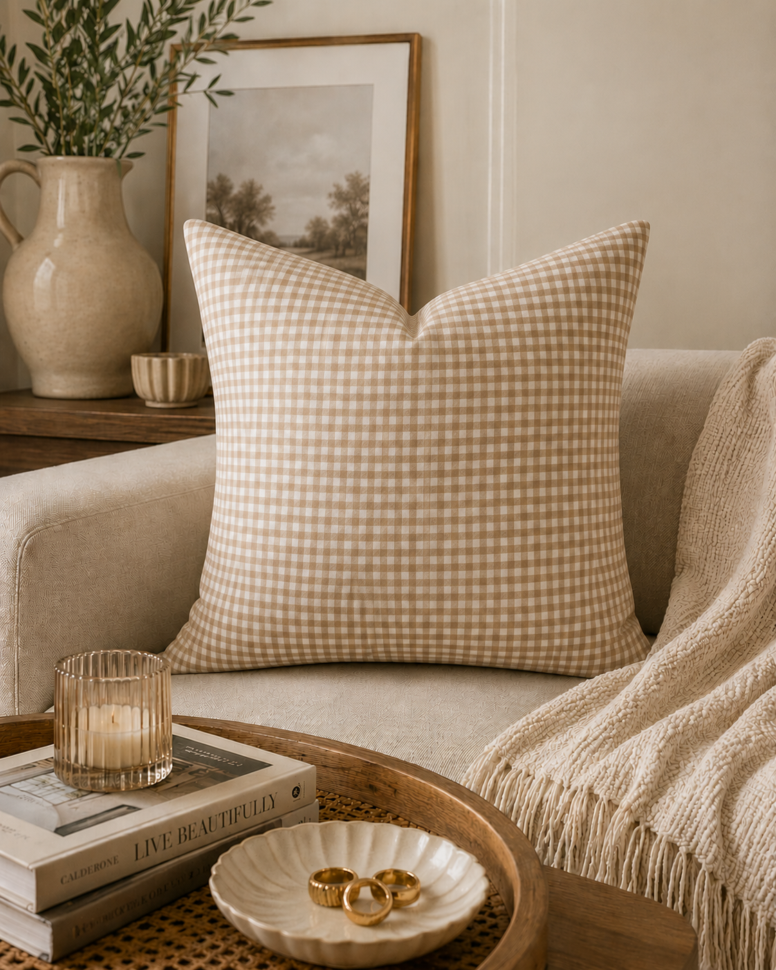 Karamel Mını Kırlent Kılıfı