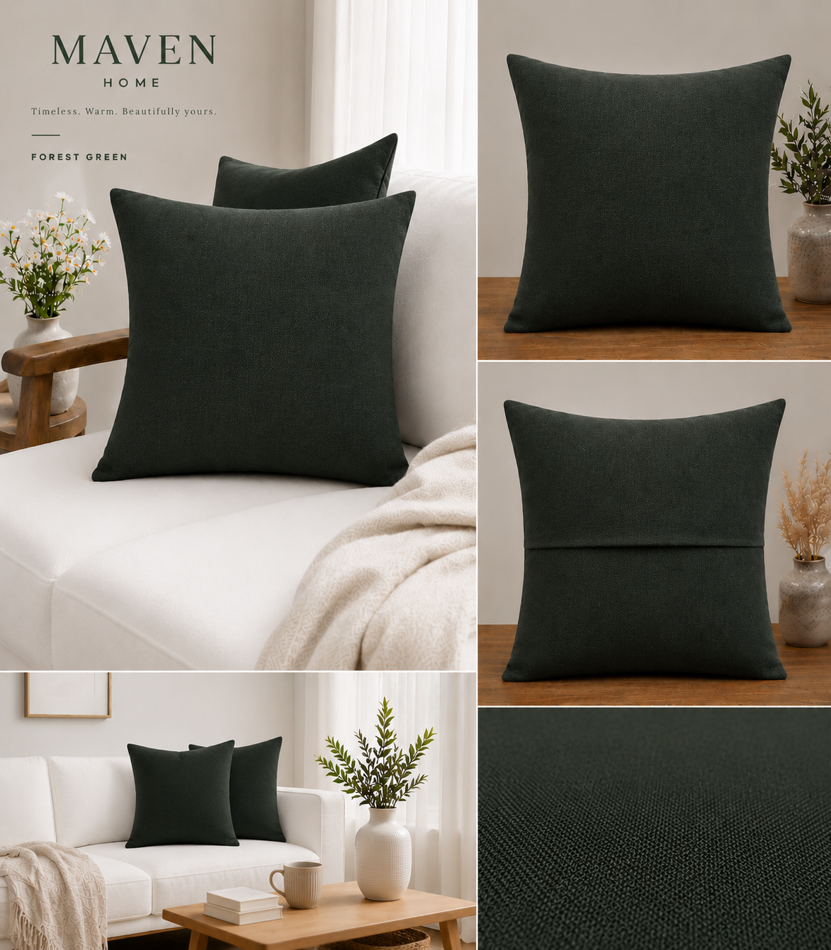 Forest Green Kırlent Kılıfı