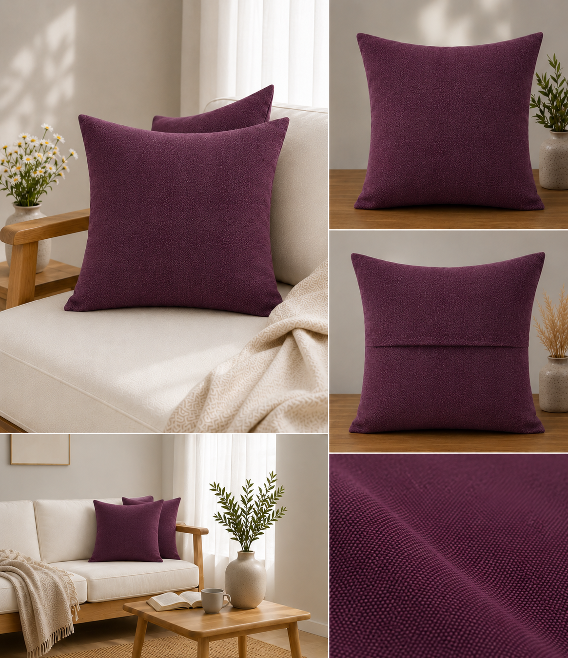 Plum Vine Kırlent Kılıfı