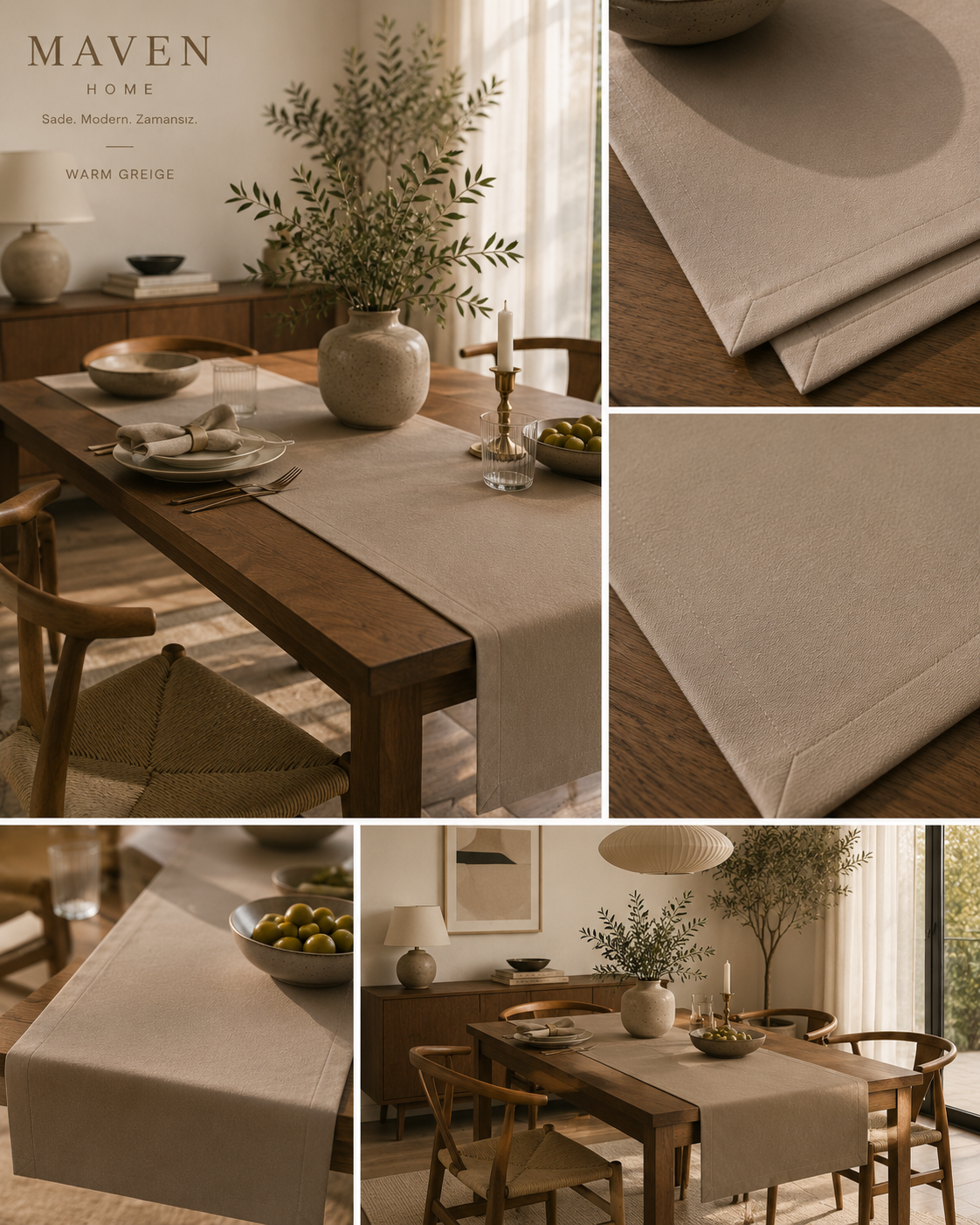 Warm Taupe Runner