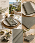 Olive Gray 6'lı Servis Peçetesi