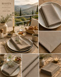 Warm Taupe 6'lı Servis Peçetesi