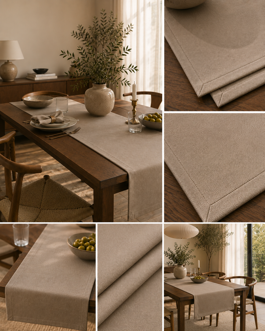 Warm Taupe 3'lü Ev Seti